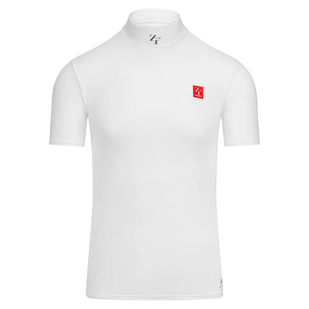 Zerofit IceSkin short sleeve base layer in white front view