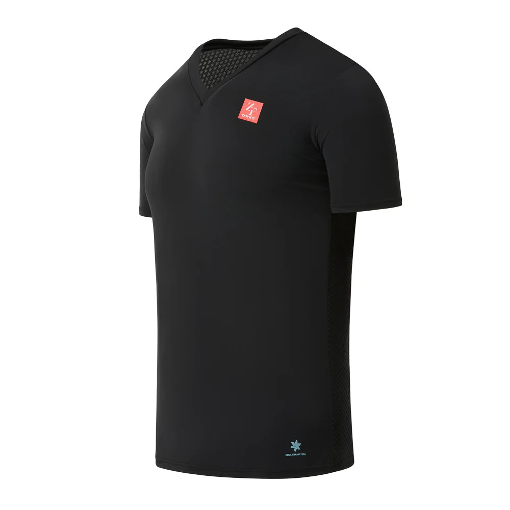Zerofit Ice Skin V-Neck Short Sleeve Base Layer