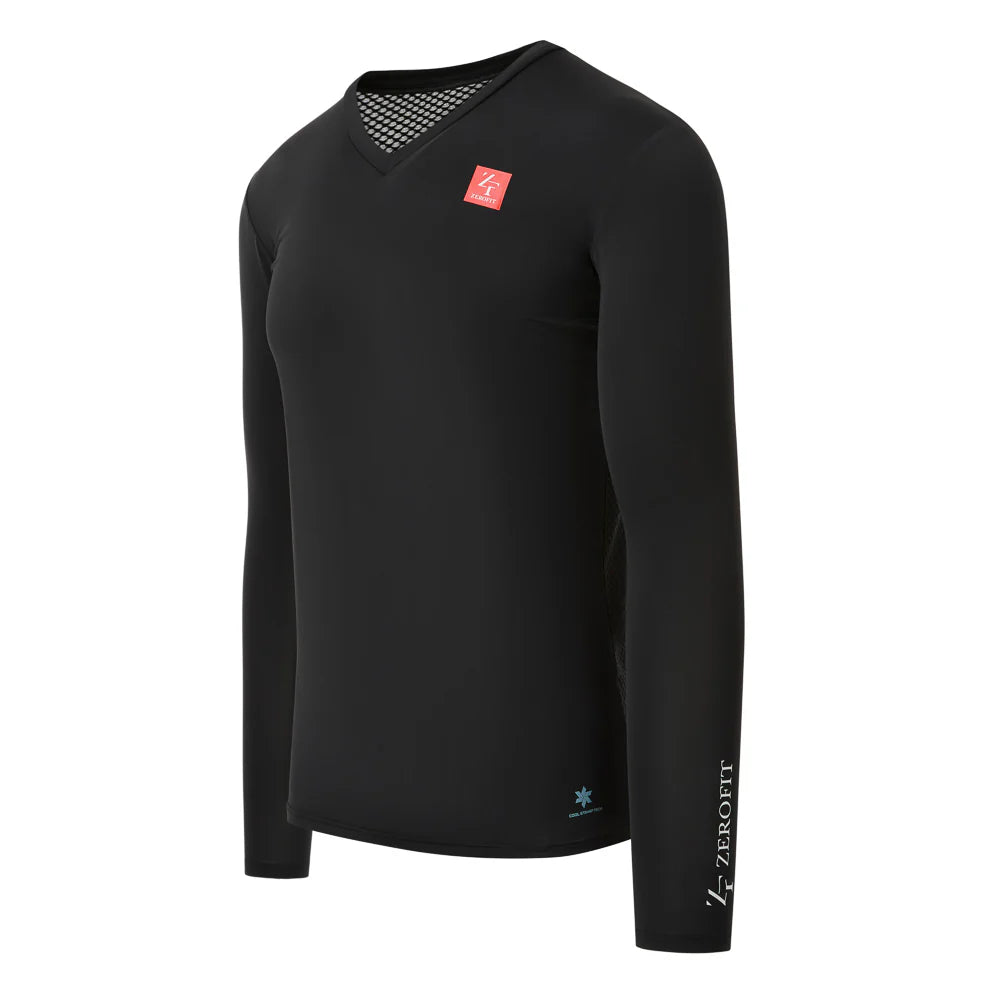 Zerofit Ice Skin V-Neck Long Sleeve Base Layer