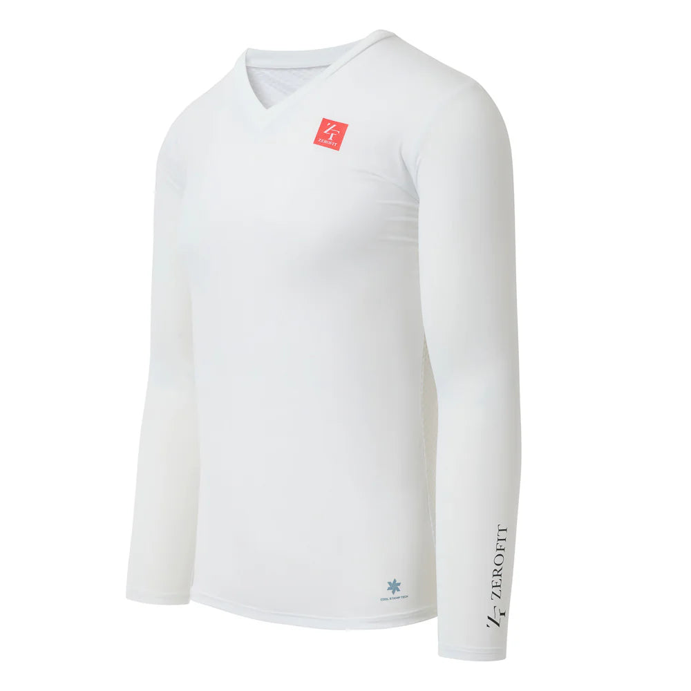 Zerofit Ice Skin V-Neck Long Sleeve Base Layer